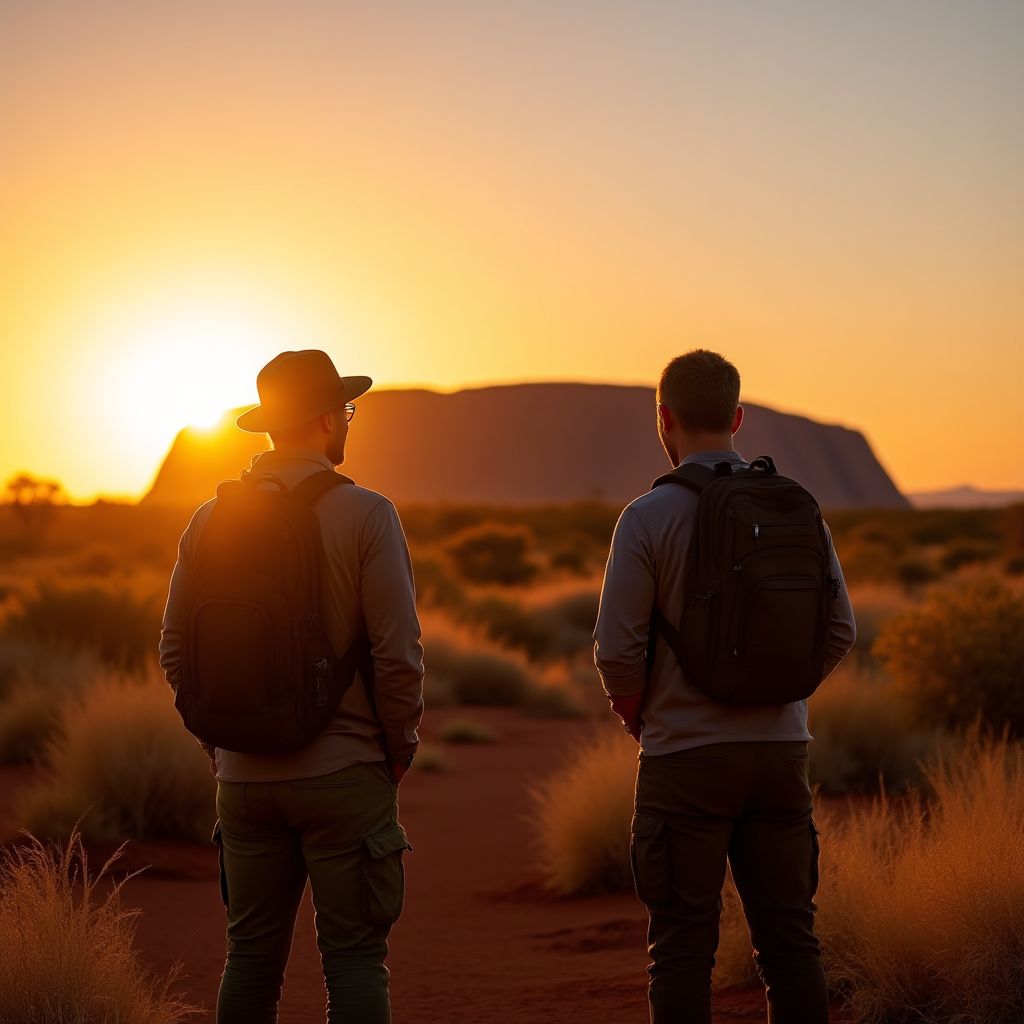 Our company founders in the Australian outback