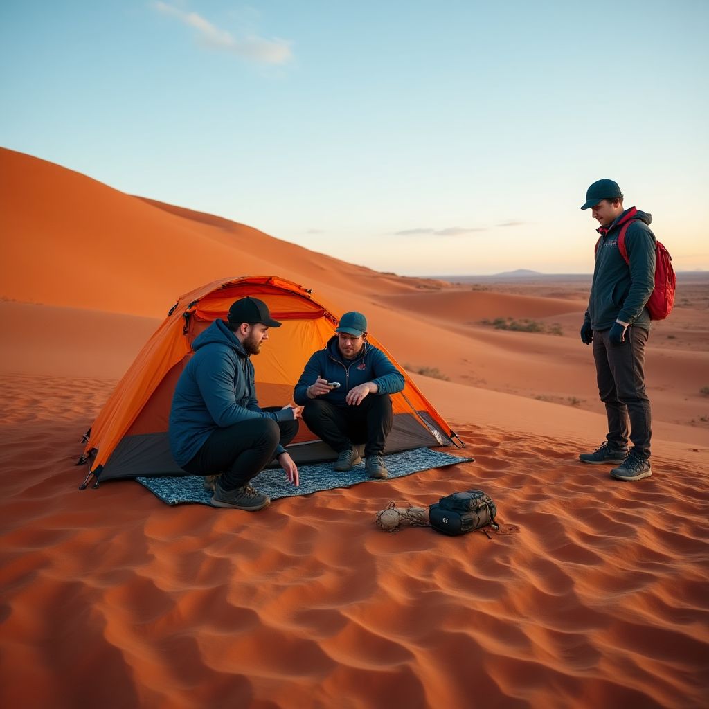 Field testing equipment in the Outback